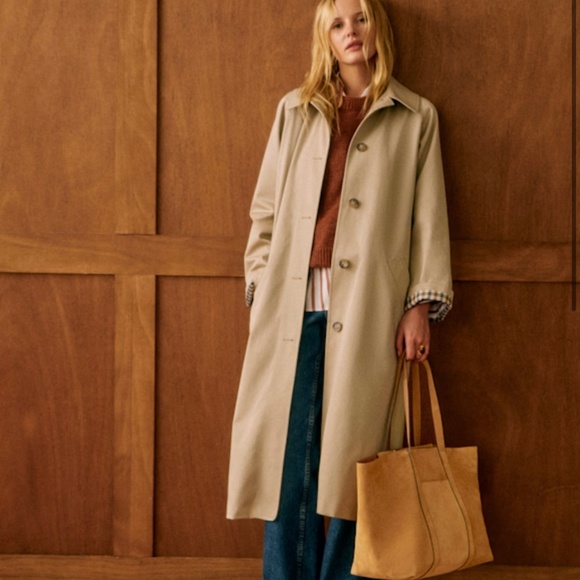 Sezane Tan Trench Coat - Picture 2 of 6
